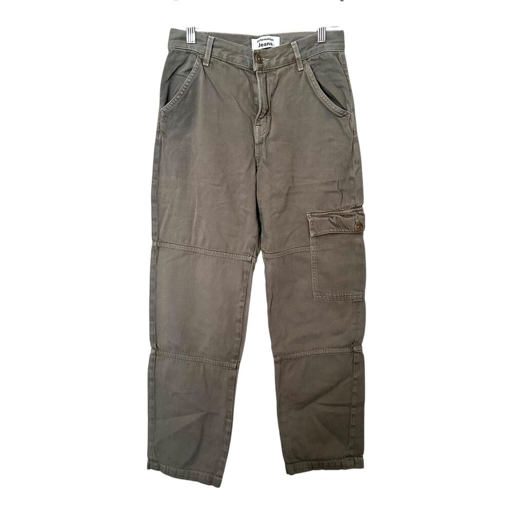REFORMATION Utility Straight Leg Cargo Pant Army 24